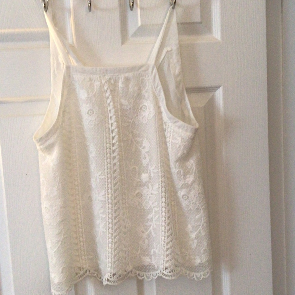 White Lace Camisole Top - Women's Casual Tank
